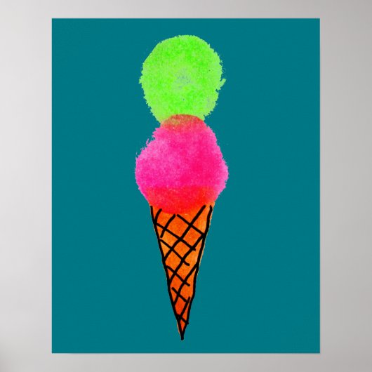 Pop Icecream cone Poster (Voorkant)