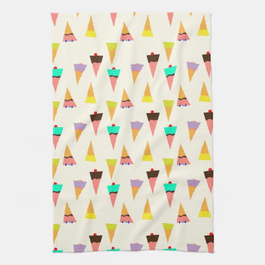 Pop ijskegels keukenhanddoek (Verticaal)