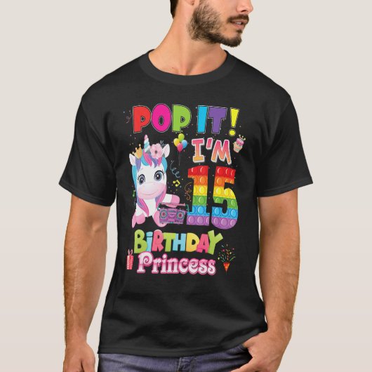 Pop Ik ben 15 jaar oud en 15e verjaardag Fidget Sp T-shirt (Voorkant)