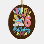 Pop Ik ben 6 jaar oud Meisje Pop. Keramisch Ornament (Rechts)