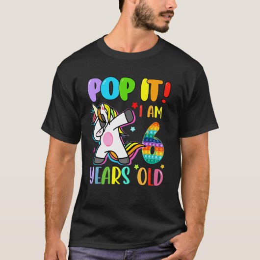 Pop Ik ben 6 jaar oud T-shirt (Voorkant)