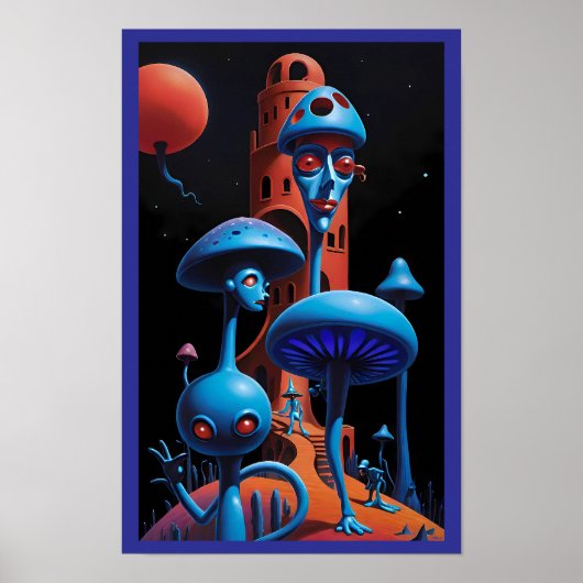 Pop in een psychedelische droom poster (Voorkant)
