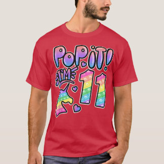 Pop It 11ste verjaardag meisje jongens 11 jaar fid T-shirt