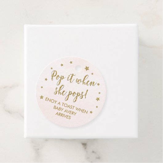 POP IT als ze mini-wijnflesjes labels pop, gunst (In situ)