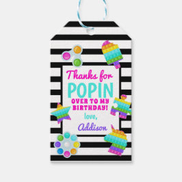 Pop It Birthday Invitation, Pop Fidget Invitation, Cadeaulabel