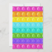 Pop It Birthday Invitation, Pop Fidget Invitation, Kaart (Achterkant)