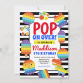 Pop It Birthday Invitation, Pop Fidget Invitation, Kaart (Voorkant)
