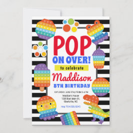 Pop It Birthday Invitation, Pop Fidget Invitation, Kaart