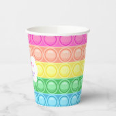 Pop It Birthday Party Paper Cup, Girl Birthday Papieren Bekers (Links)