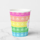 Pop It Birthday Party Paper Cup, Girl Birthday Papieren Bekers (Rechts)