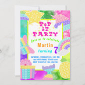Pop It Birthday party 🥳 Uitnodiging (Voorkant)