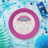 Pop it Birthday Rainbow Papieren Bordje (Feest)