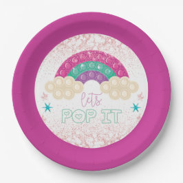 Pop it Birthday Rainbow Papieren Bordje