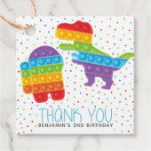 Pop It Boy Birthday Dank u Bedankjes Labels (Voorkant)