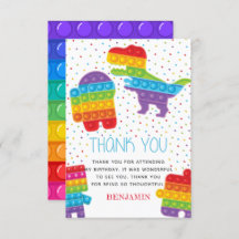 Pop It Boy Birthday Dinosaur Robot