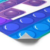 Pop It Boy Birthday Dinosaur Robot Personalized Poster (Hoek)