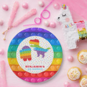 Pop it Boy Birthday - persoonlijk kleurig Papieren Bordje (Feest)