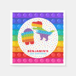 Pop it Boy Birthday - persoonlijk kleurig Servet