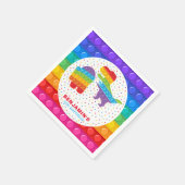 Pop it Boy Birthday - persoonlijk kleurig Servet (Hoek)