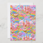 Pop-It Candyland Verjaardagsfeestje Kaart (Achterkant)
