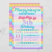 Pop IT Custom Bubble BIrthday Invitation Kaart (Voorkant / Achterkant)