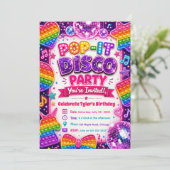 Pop It Disco Verjaardagsfeestje Kaart (Staand voorkant)