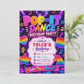 Pop It Disco Verjaardagsfeestje Kaart (Staand voorkant)
