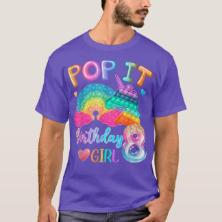 Pop It Eenhoorn 8e Verjaardag Meisje 8 Jaar oud Ve T-shirt