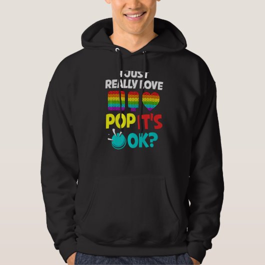 Pop It Fidget Speelgoed Game Funny Stress Bubble Hoodie (Voorkant)