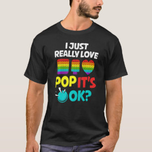 Pop It Fidget Speelgoed Game Funny Stress Bubble T-shirt