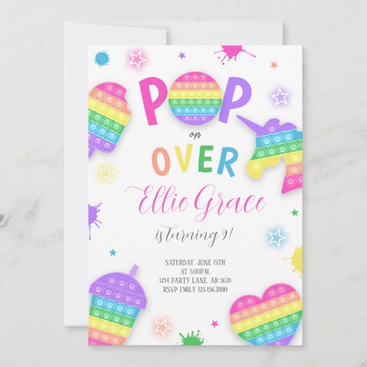 Pop IT Fidget Speelgoed Kaart (Voorkant)