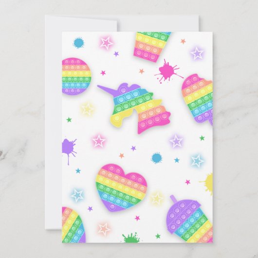 Pop IT Fidget Speelgoed Kaart (Achterkant)