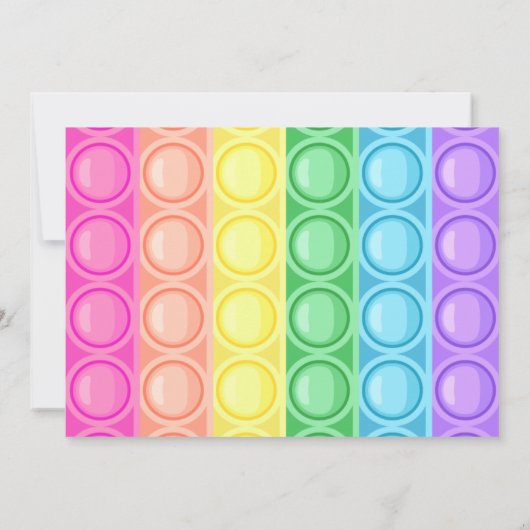 Pop It Foto Birthday Party Invitation Kaart (Achterkant)