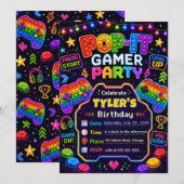 Pop It Gamer Feest Verjaardagsfeest Kaart (Voorkant / Achterkant)