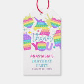 Pop It Girl Birthday Party Cadeaulabel (Voorkant)