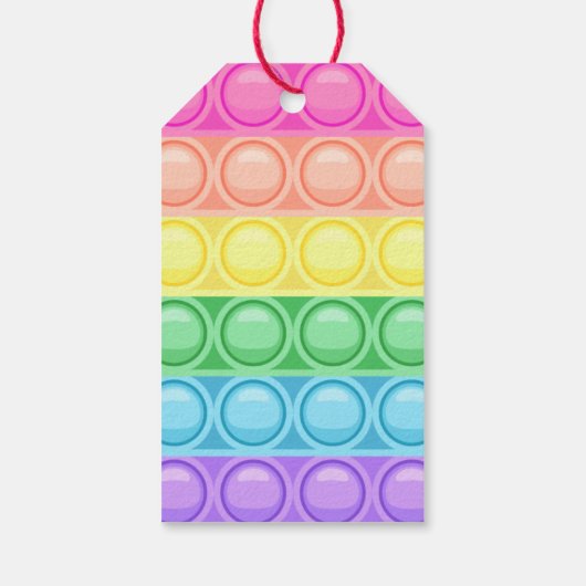 Pop It Girl Birthday Party Cadeaulabel (Achterkant)