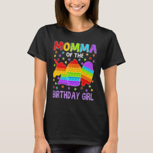 Pop it mama van de verjaardag meisje fidget Kind f T-shirt