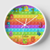 Pop-it met jouw naam kleurrijke kinder kamerwand (Voorkant)