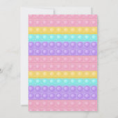 Pop it Party Birthday Invitation - Pastel Kaart (Achterkant)