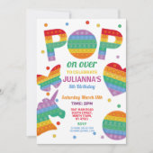 Pop it Party Fidget Birthday Uitnodiging (Voorkant)