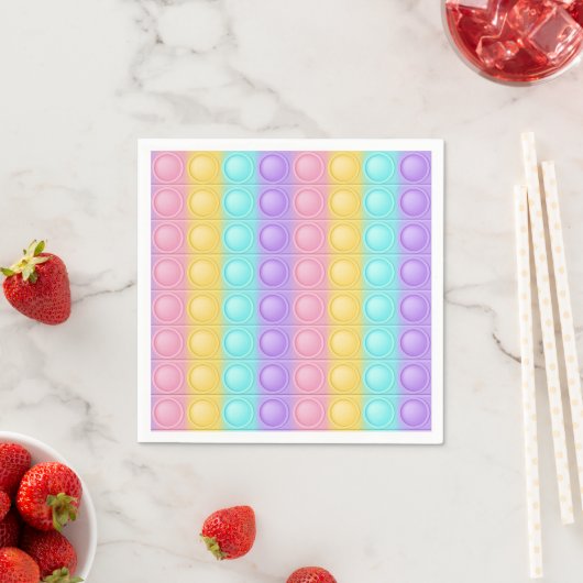 Pop It Pastel Patroon Verjaardag Servet (Insitu)