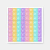 Pop It Pastel Patroon Verjaardag Servet (Voorkant)