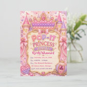 Pop-It Prinses Verjaardagsfeestje Kaart (Staand voorkant)