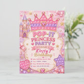 Pop-It Prinses Verjaardagsfeestje Kaart (Staand voorkant)