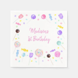 Pop it Regenboogroze gouddag Servet