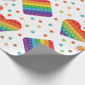 Pop It Speelgoed regenboogkleuren Birthday Cadeaupapier (Hoek)