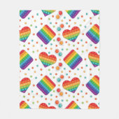 Pop it Speelgoed regenboogkleuren Kinderen Fleece Deken (Voorkant)
