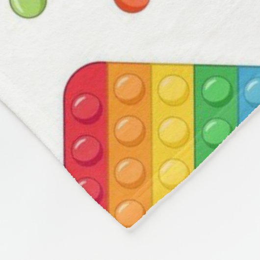 Pop it Speelgoed regenboogkleuren Kinderen Fleece Deken (Hoek)