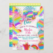 Pop it Uitnodiging (Voorkant / Achterkant)