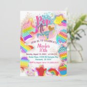 Pop it Uitnodiging (Staand voorkant)